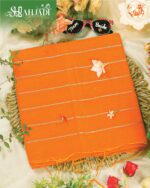 Shahjadi Haldi Saree – গায়ে হলুদের জন্য কমলা রঙের ট্র্যাডিশনাল শাড়ি | Team Bride Collection - Image 2