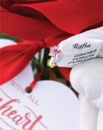 Rose Shape Red Velvet Ring & Earring Gift Box - Image 2