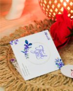 Rose Shape Red Velvet Ring & Earring Gift Box - Image 3