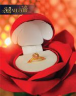 Rose Shape Red Velvet Ring & Earring Gift Box - Image 6
