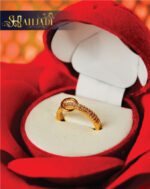 Rose Shape Red Velvet Ring & Earring Gift Box - Image 10