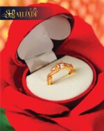 Rose Shape Red Velvet Ring & Earring Gift Box - Image 8